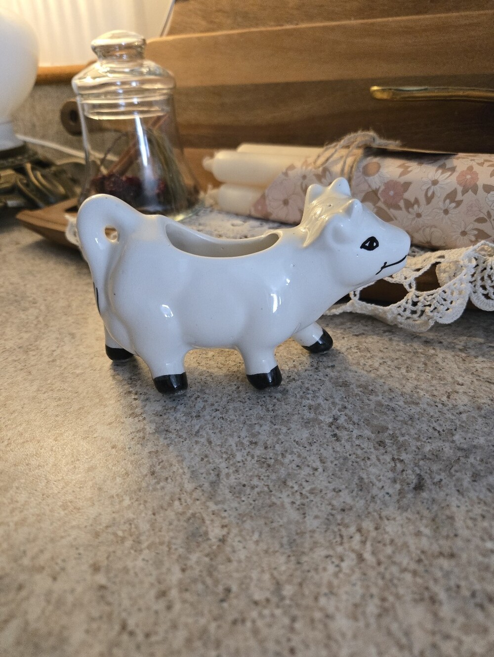 Vintage FRIÜL Ceramic Cow Creamer | Floral Hand Painted Farmhouse Cottagecore - Picture 5 of 8